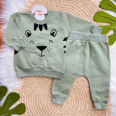 Conj. Casaco e Calça Cute Baby Tiger - Verde